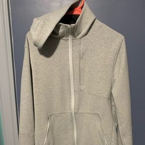 Men’s gray zip up lululemon hoodie.